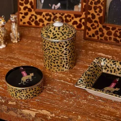 Leopard Print Sandalwood & Vetiver Lidded Candle