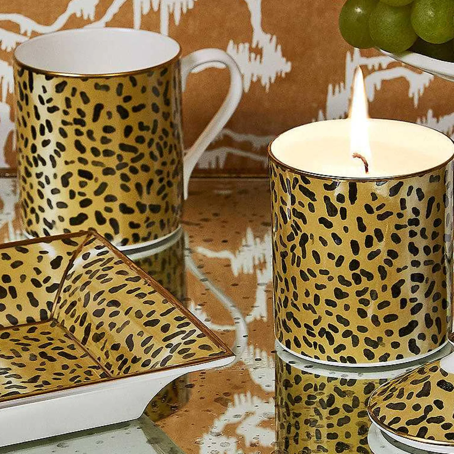 Leopard Print Sandalwood & Vetiver Lidded Candle