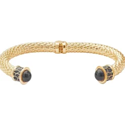 Minoan Torque Black & Gold Bangle
