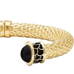 Minoan Torque Black & Gold Bangle