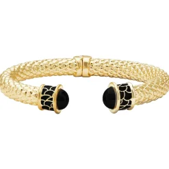 Minoan Torque Black & Gold Bangle