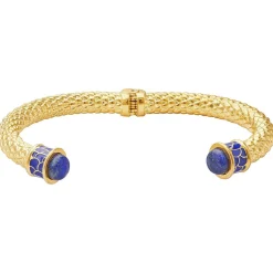 Minoan Torque Cobalt & Gold Bangle