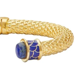 Minoan Torque Cobalt & Gold Bangle