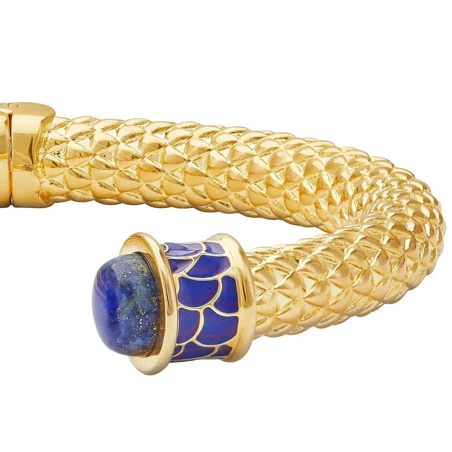 Minoan Torque Cobalt & Gold Bangle