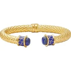 Minoan Torque Cobalt & Gold Bangle