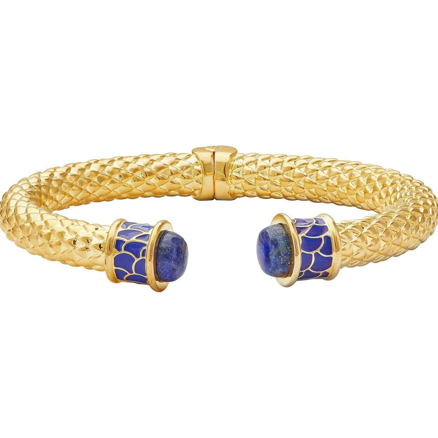 Minoan Torque Cobalt & Gold Bangle