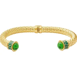 Minoan Torque Emerald & Gold Bangle