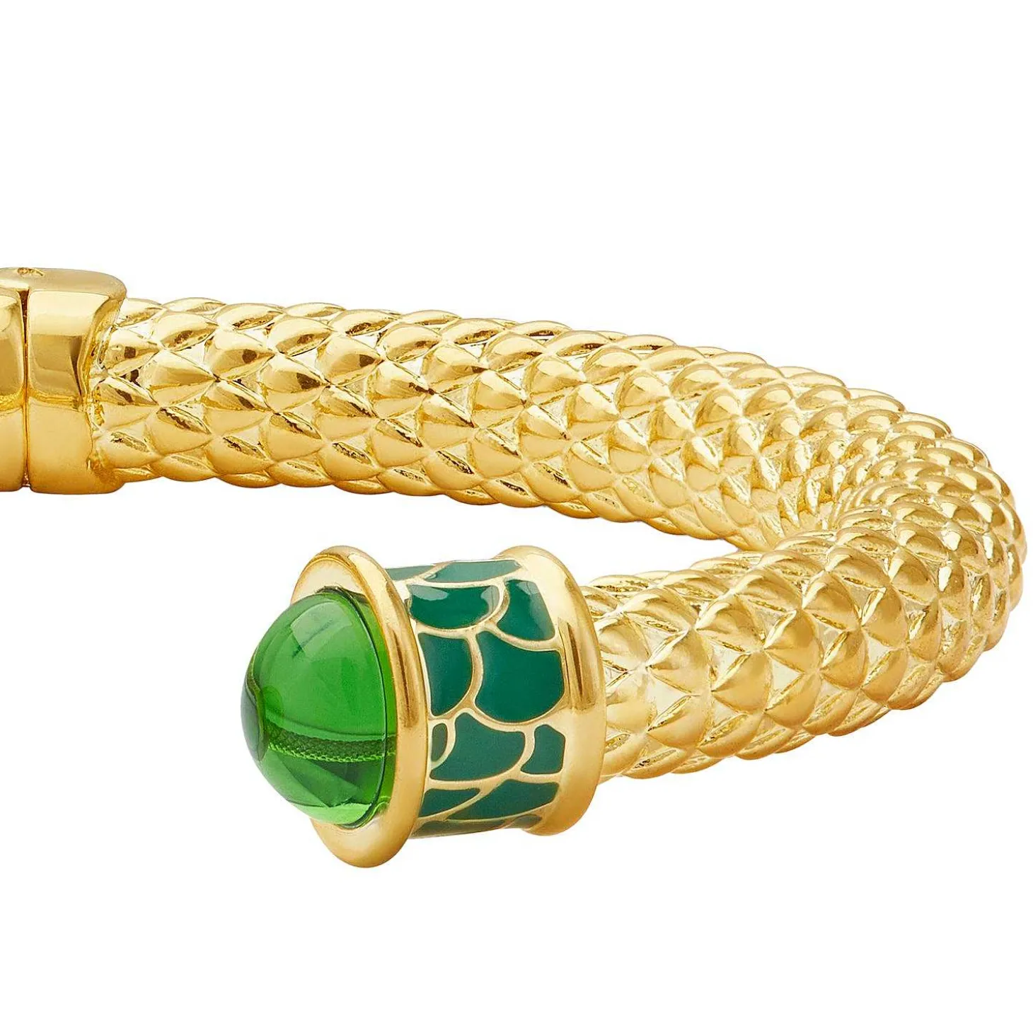 Minoan Torque Emerald & Gold Bangle