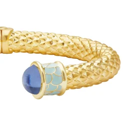 Minoan Torque Forget-Me-Not & Gold Bangle