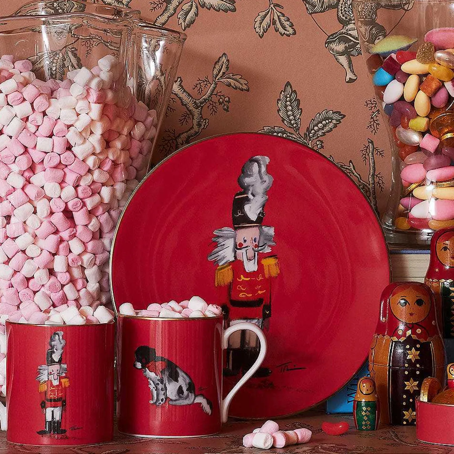 Nutcracker Red Fine Bone China Mug | Halcyon Days
