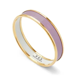 Pale Pink & Gold Enamel Bangle
