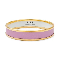 Pale Pink & Gold Enamel Bangle
