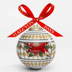 Parterre Gold With Poinsettia Bauble | Halcyon Days