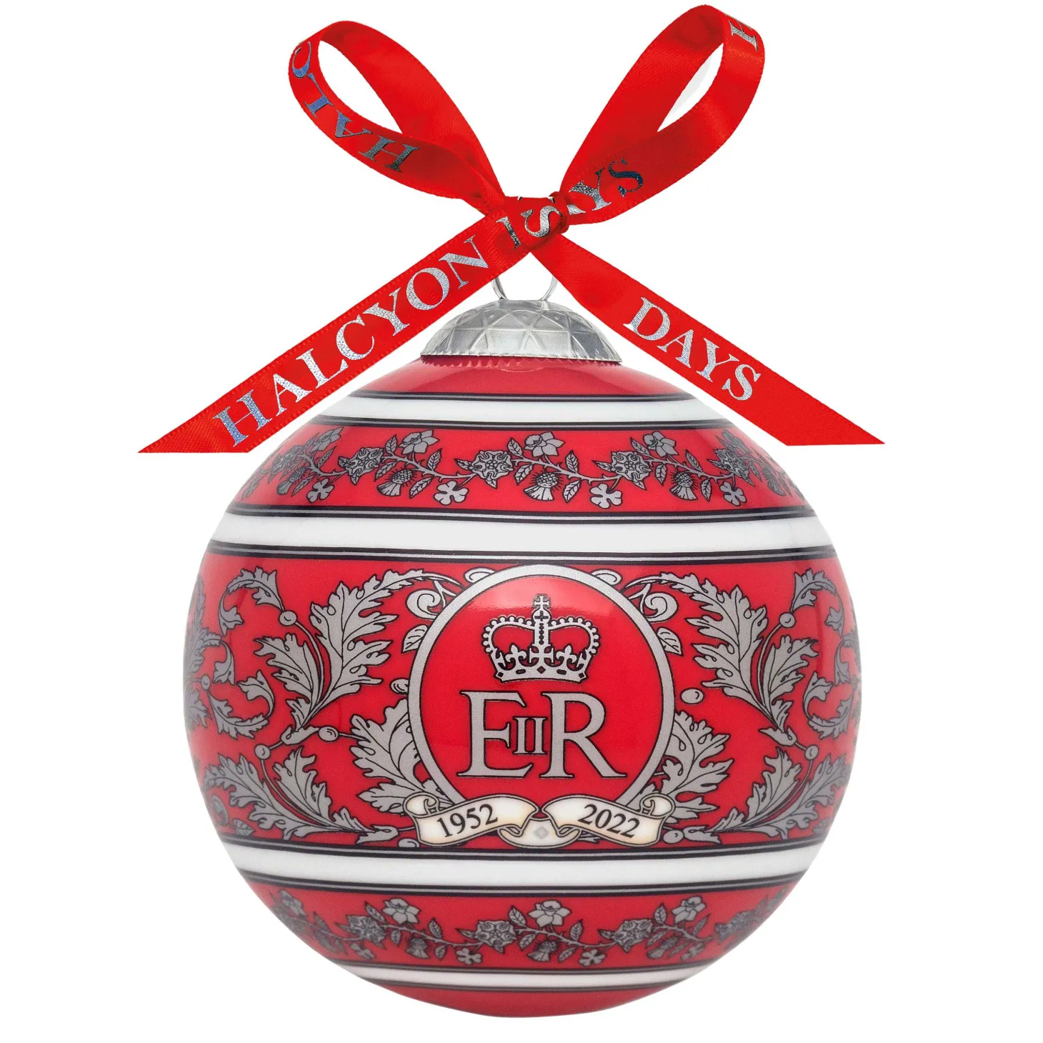 Platinum Jubilee Red 4" Bauble