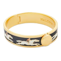 Race Horse Black & Cream Bangle | Halcyon Days