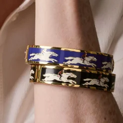 Race Horse Black & Cream Bangle | Halcyon Days