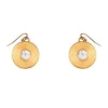 Salamander Cabochon Pearl & Gold Earrings