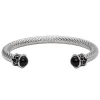 Salamander Torque Black & Silver Bangle | Halcyon Days