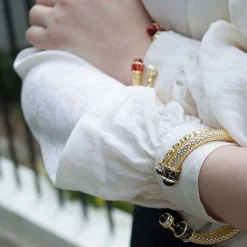 Salamander Torque Black Gold Bangle | Halcyon Days