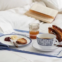 Serengeti Basket Weave Breakfast Cup & Saucer