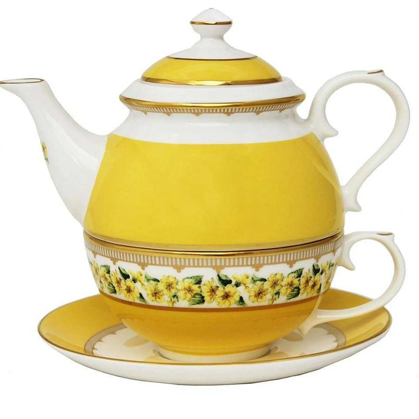 Shell Garden Floral Primula Tea For One