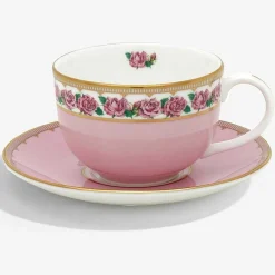 Shell Garden Floral Rose Teacup & Saucer