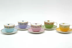 Shell Garden Floral Teacup & Saucer | Halcyon Days