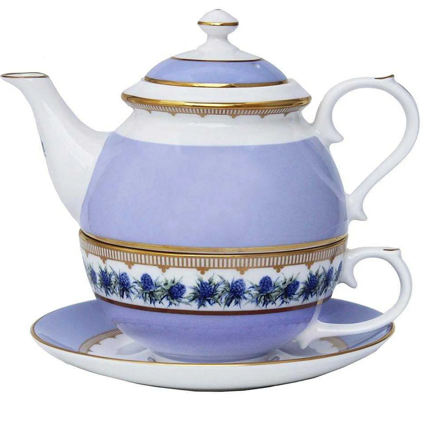 Shell Garden Floral Thistle Tea For One