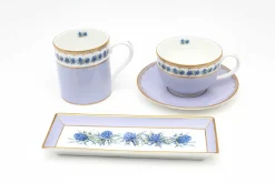 Shell Garden Floral Thistle Teacup & Saucer | Halcyon Days