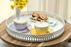 Shell Garden Floral Thistle Teacup & Saucer | Halcyon Days