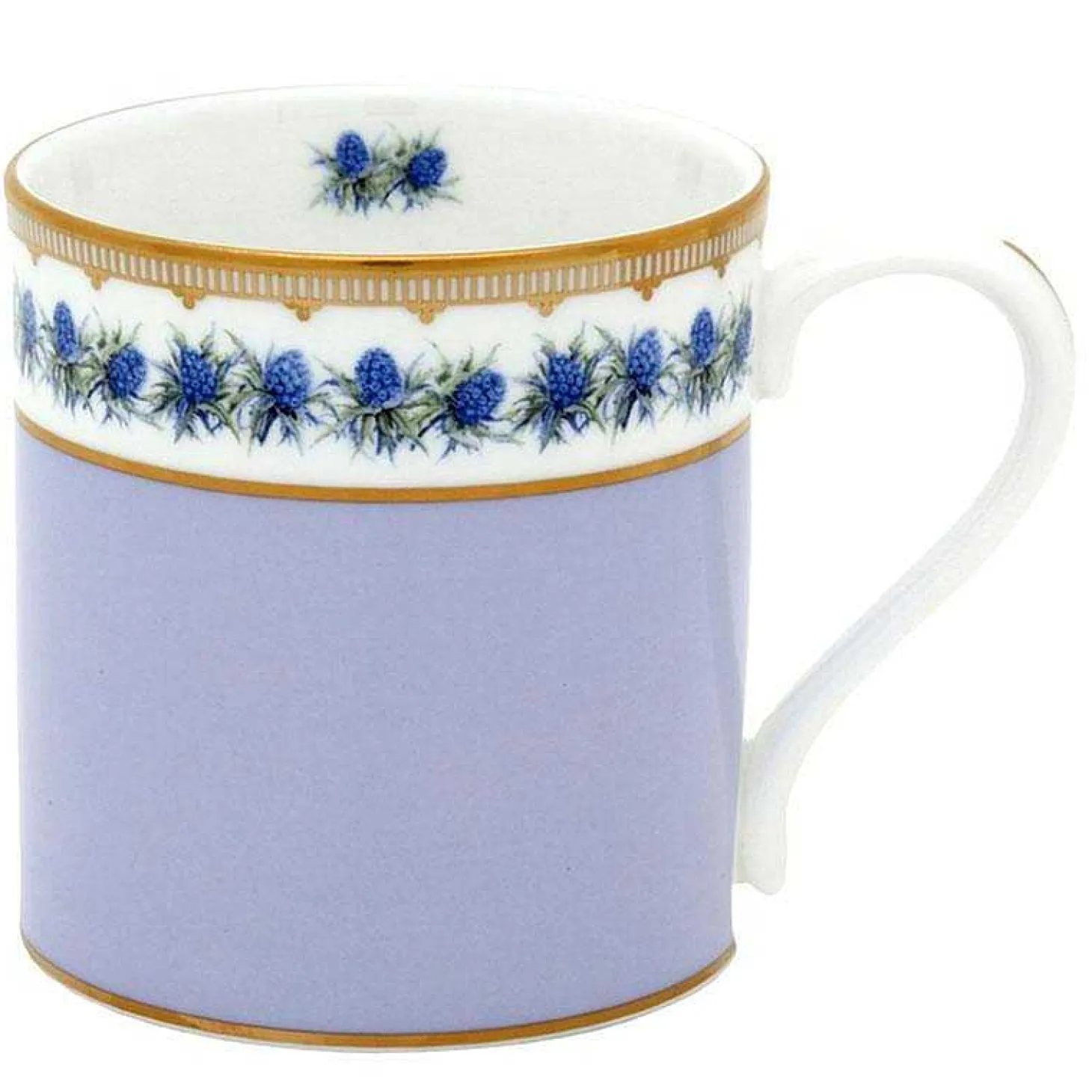 Shell Garden Floral Thistle Fine Bone China Mug | Halcyon Days