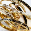Skinny Bee Black & Gold Bangle | Halcyon Days