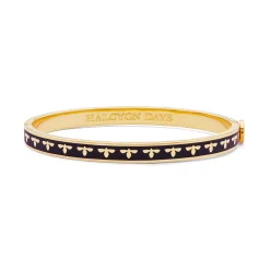 Skinny Bee Black & Gold Bangle | Halcyon Days
