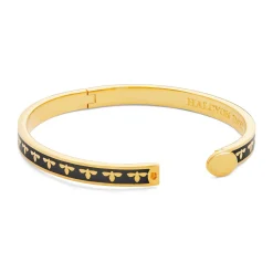 Skinny Bee Black & Gold Bangle | Halcyon Days