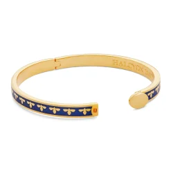 Skinny Bee Cobalt & Gold Bangle | Halcyon Days
