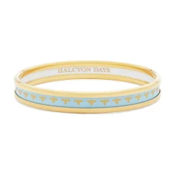 Skinny Bee Forget-Me-Not Enamel Bangle | Halcyon Days