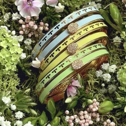 Skinny Bee Meadow & Gold Bangle | Halcyon Days