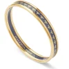 Skinny Bee Navy & Gold Enamel Bangle | Halcyon Days