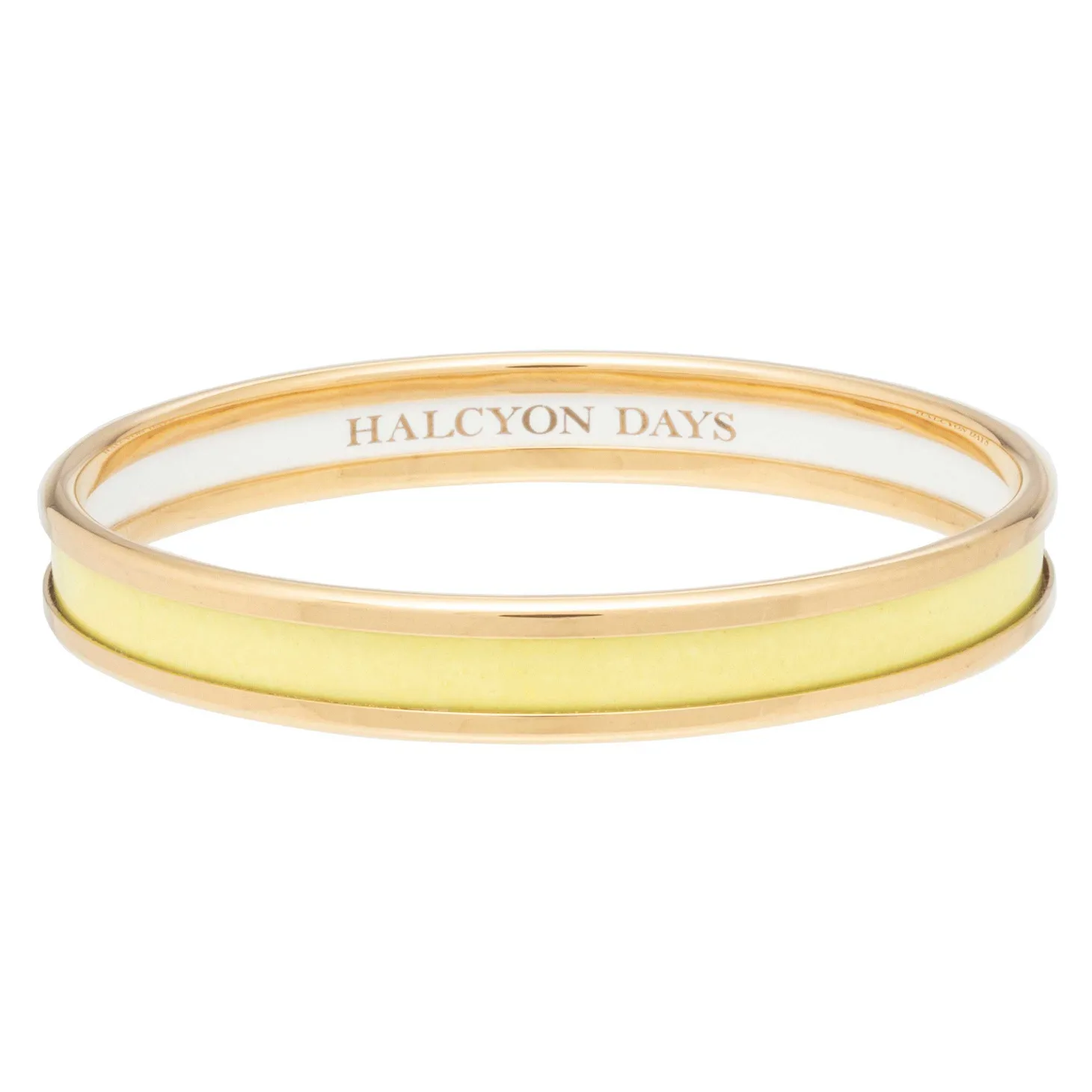 Skinny Buttercup & Gold Enamel Bangle | Halcyon Days