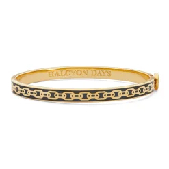 Skinny Chain Black & Gold Bangle | Halcyon Days