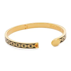 Skinny Chain Black & Gold Bangle | Halcyon Days