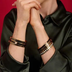 Skinny Chain Black & Gold Bangle | Halcyon Days