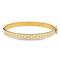 Skinny Chain Cream & Gold Bangle | Halcyon Days