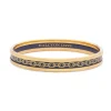 Skinny Chain Navy & Gold Enamel Bangle