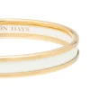 Skinny Cream & Gold Enamel Bangle | Halcyon Days
