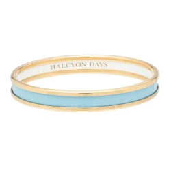 Skinny Forget-Me-Not & Gold Enamel Bangle | Halcyon Days