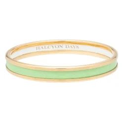 Skinny Meadow & Gold Enamel Bangle | Halcyon Days