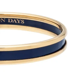 Skinny Navy & Gold Enamel Bangle | Halcyon Days
