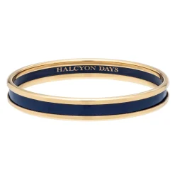 Skinny Navy & Gold Enamel Bangle | Halcyon Days