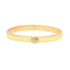 Skinny Pave Button Buttercup Gold Bangle | Halcyon Days